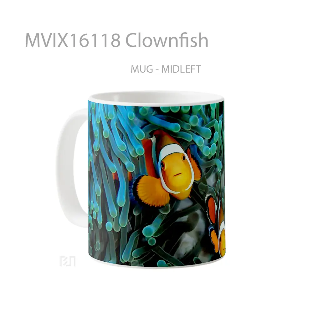 Mug Clownfish Full Wrap Lanscape - All-side / Desain