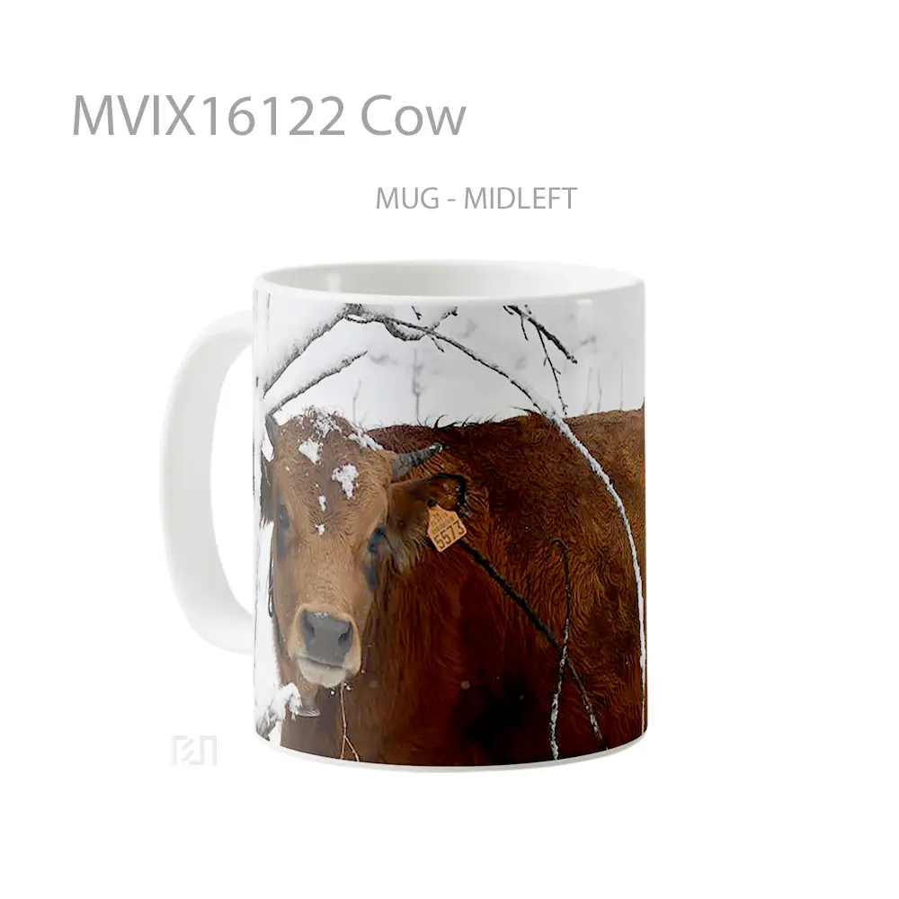 Mug Cow Full Wrap Lanscape - All-side / Desain