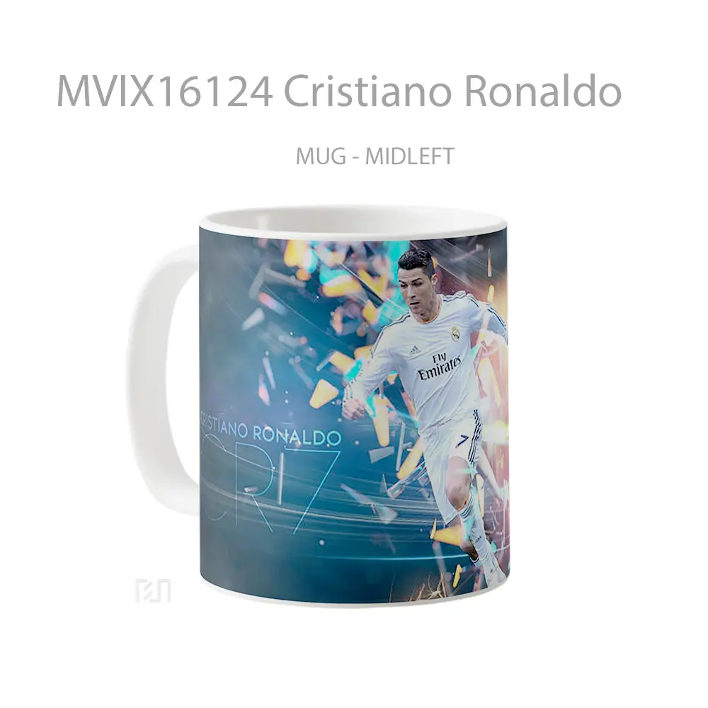Mug Cristiano Ronaldo Full Wrap Lanscape - All-side / Desain