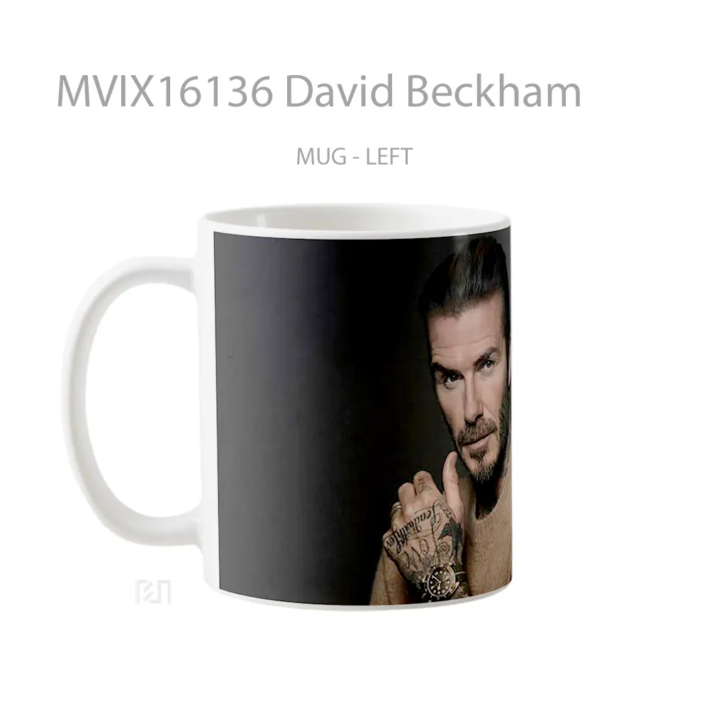Mug David Beckham Full Wrap Lanscape - All-side / Desain