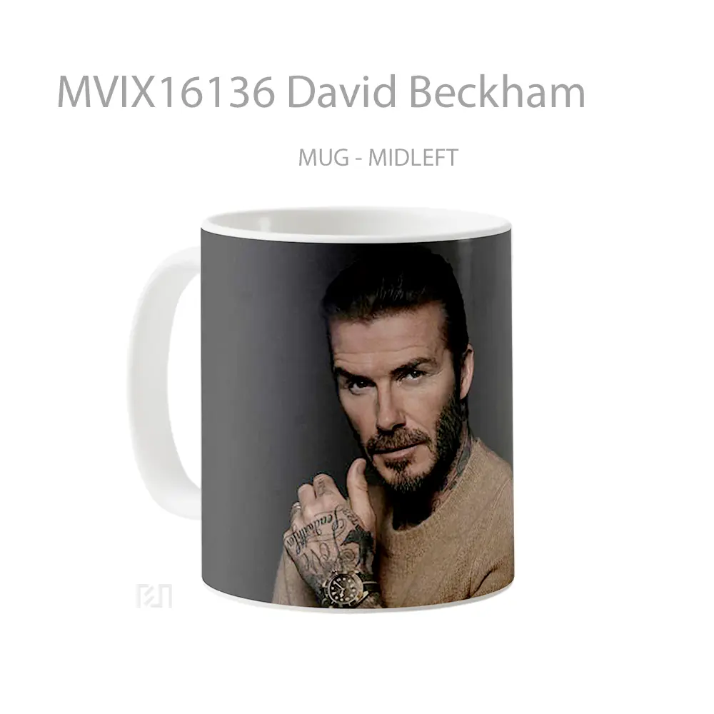 Mug David Beckham Full Wrap Lanscape - All-side / Desain