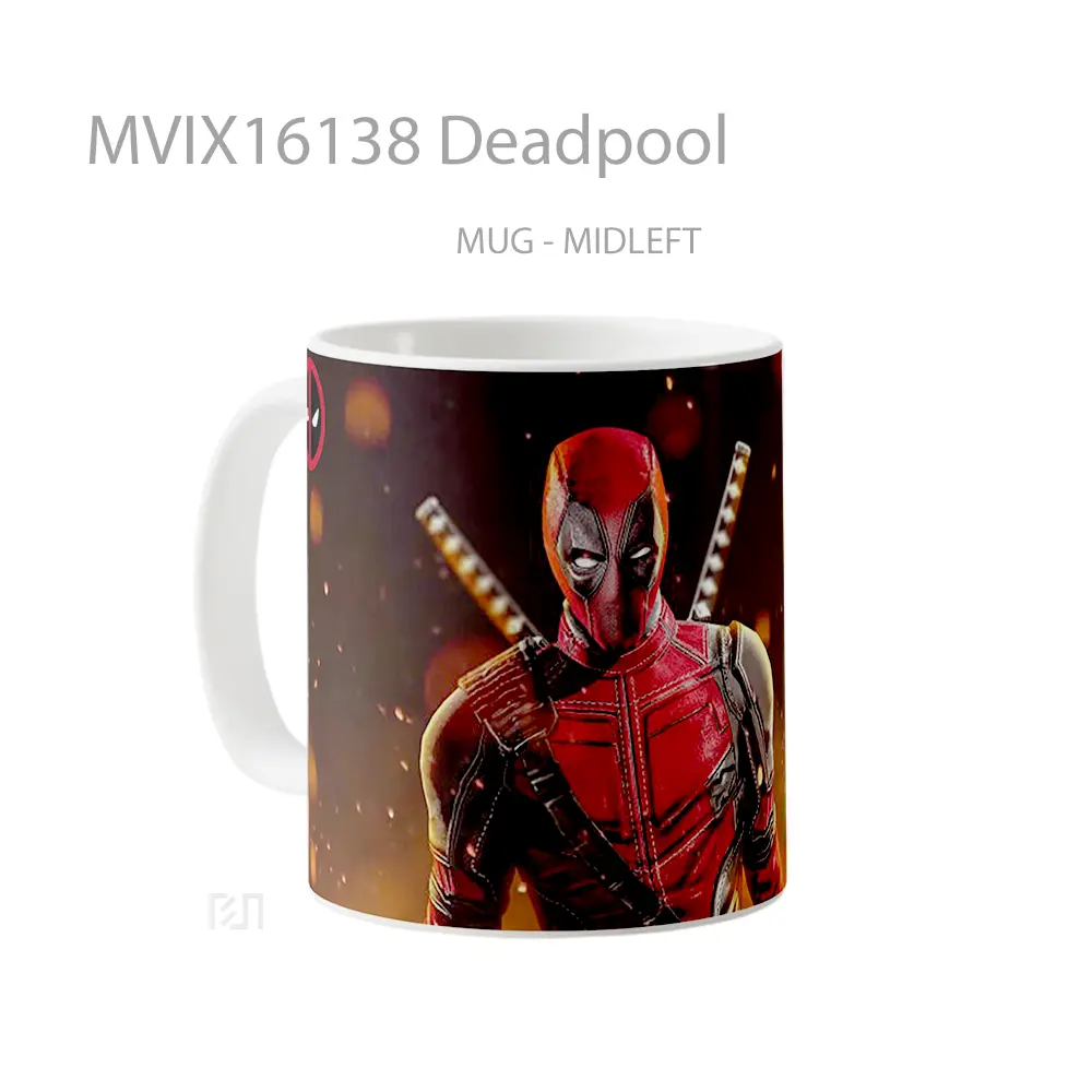 Mug Deadpool Full Wrap Lanscape - All-side / Desain