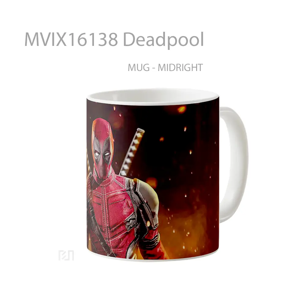 Mug Deadpool Full Wrap Lanscape - All-side / Desain