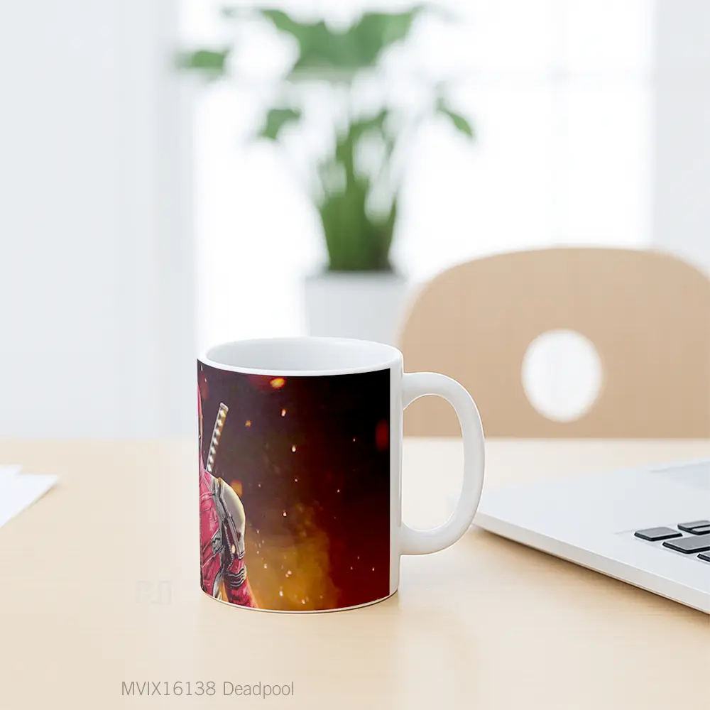 Mug Deadpool Full Wrap Lanscape - All-side / Desain