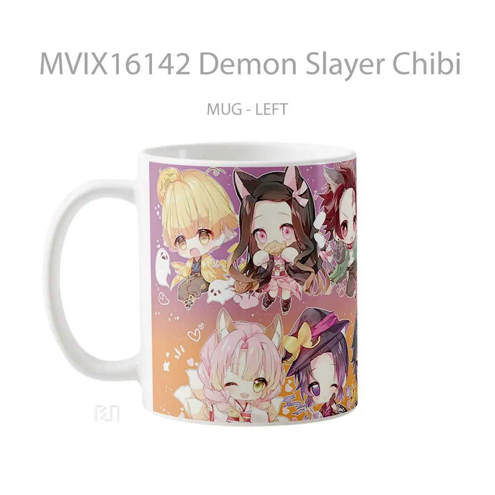 Mug Demon Slayer Chibi Full Wrap Lanscape - All-side / Desain