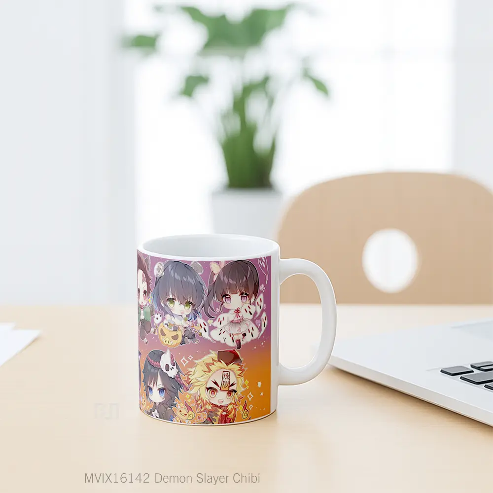 Mug Demon Slayer Chibi Full Wrap Lanscape - All-side / Desain