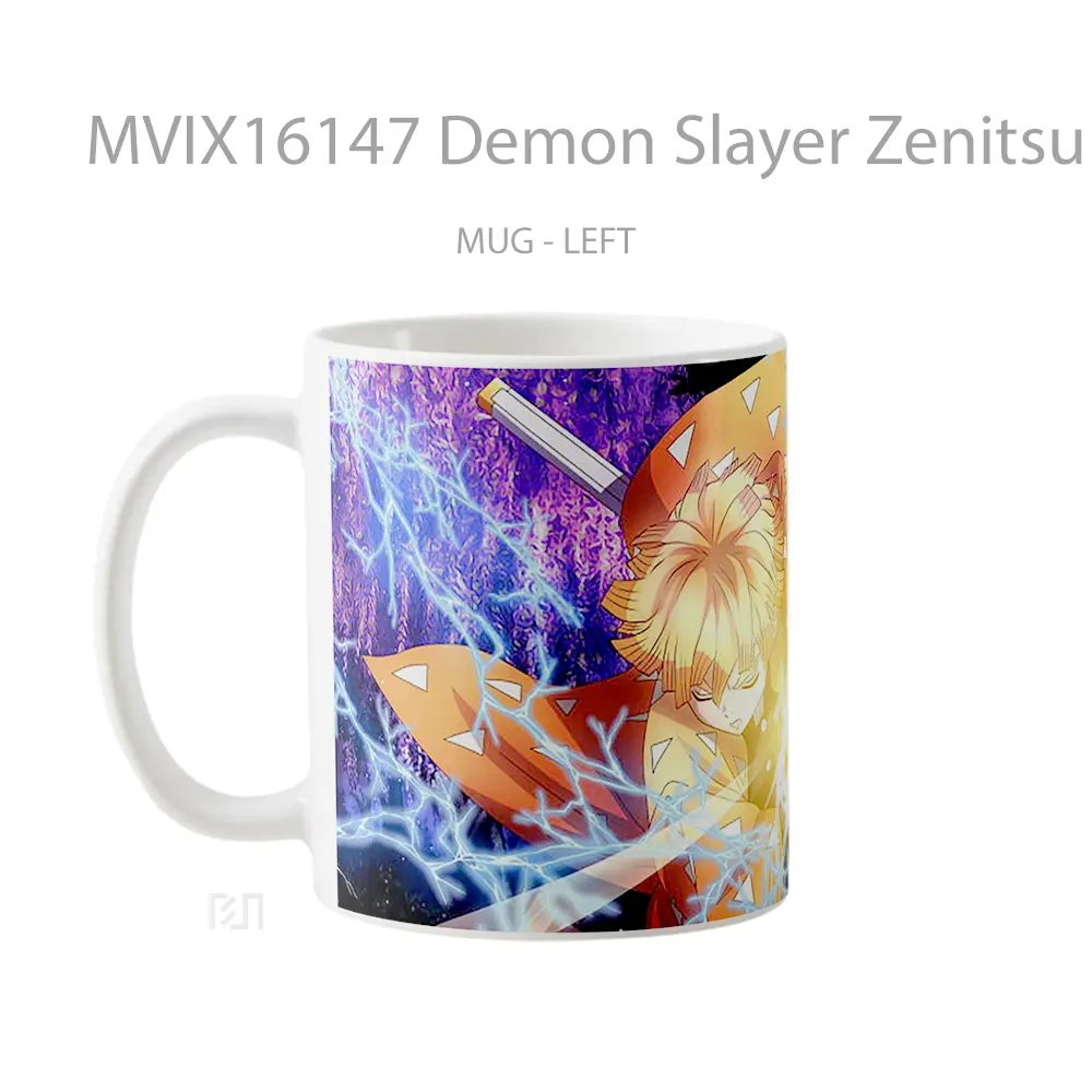 Mug Demon Slayer Zenitsu Full Wrap Lanscape - All-side / Desain