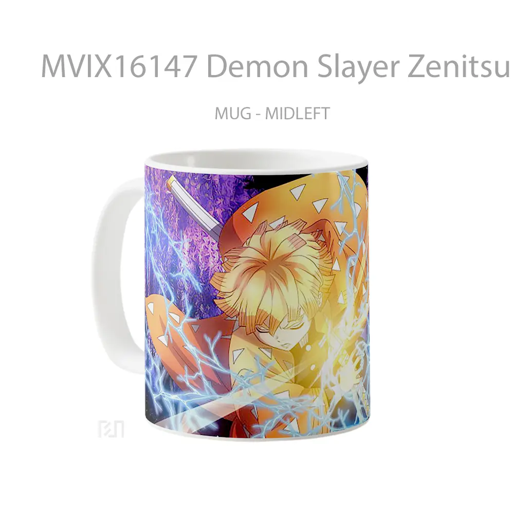 Mug Demon Slayer Zenitsu Full Wrap Lanscape - All-side / Desain