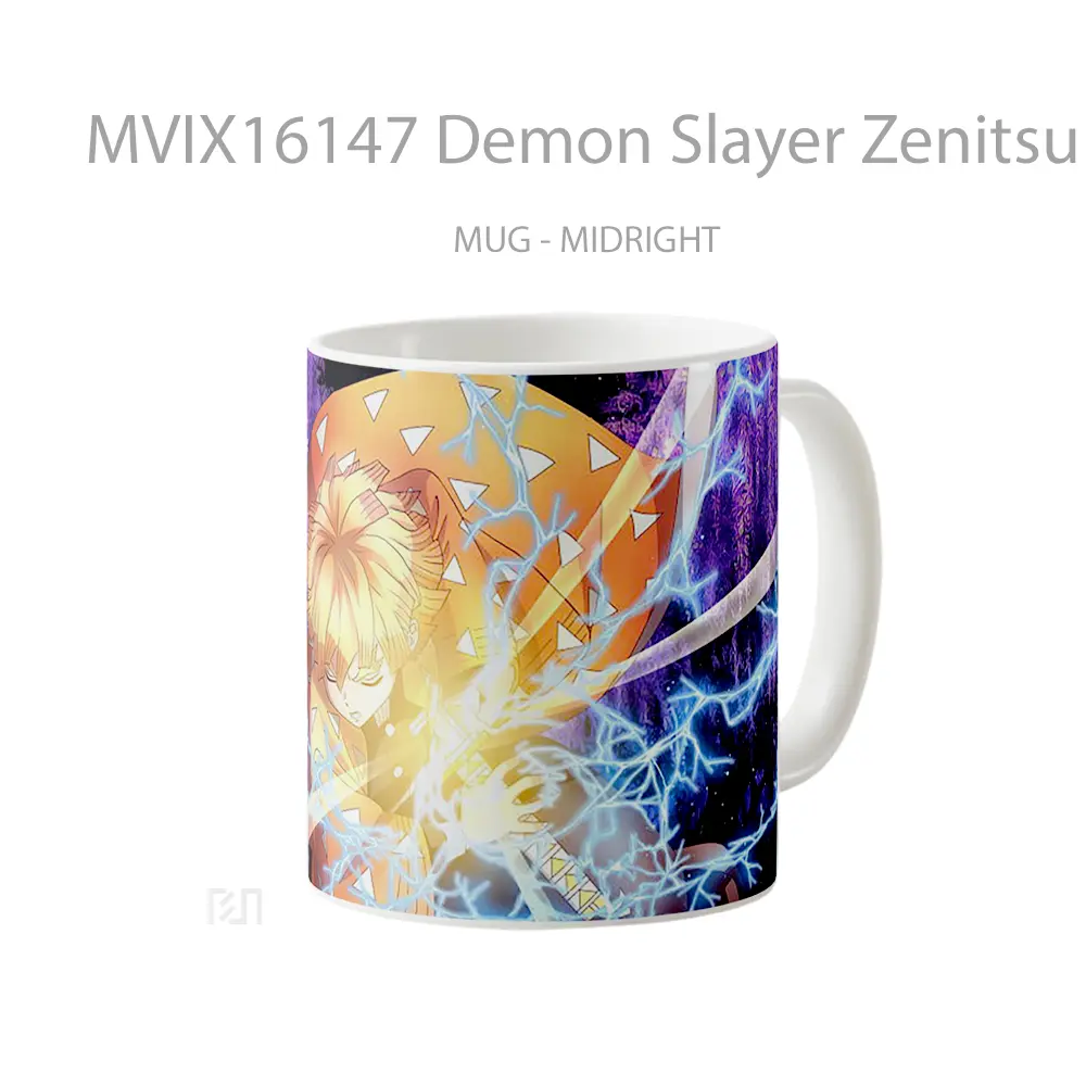 Mug Demon Slayer Zenitsu Full Wrap Lanscape - All-side / Desain