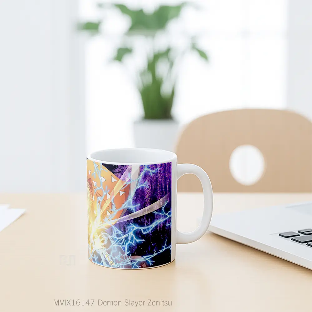 Mug Demon Slayer Zenitsu Full Wrap Lanscape - All-side / Desain