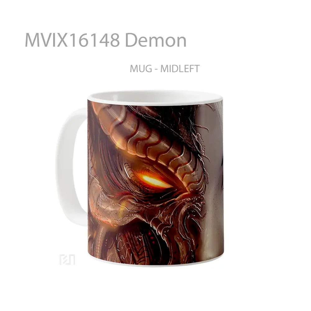 Mug Demon Full Wrap Lanscape - All-side / Desain