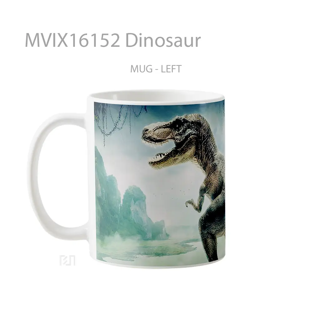 Mug Dinosaur Full Wrap Lanscape - All-side / Desain