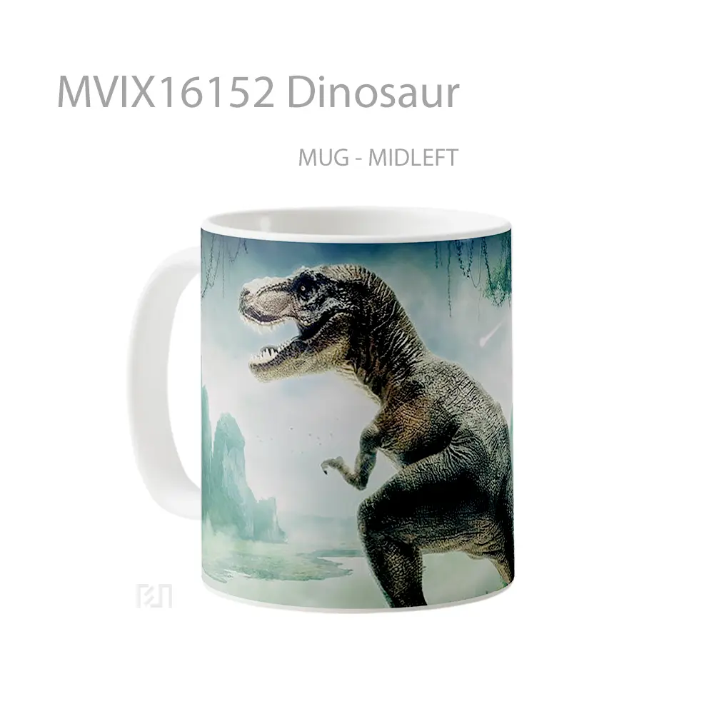 Mug Dinosaur Full Wrap Lanscape - All-side / Desain