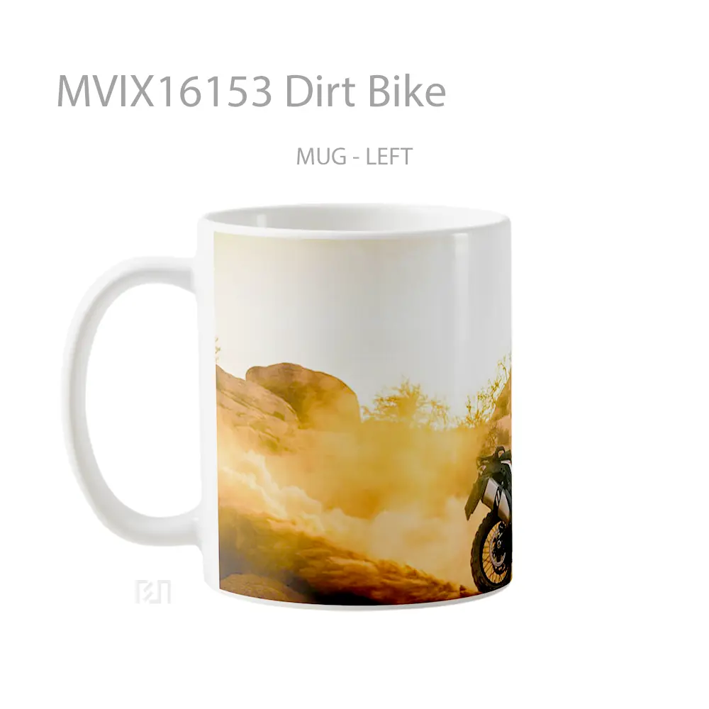 Mug Dirt Bike Full Wrap Lanscape - All-side / Desain
