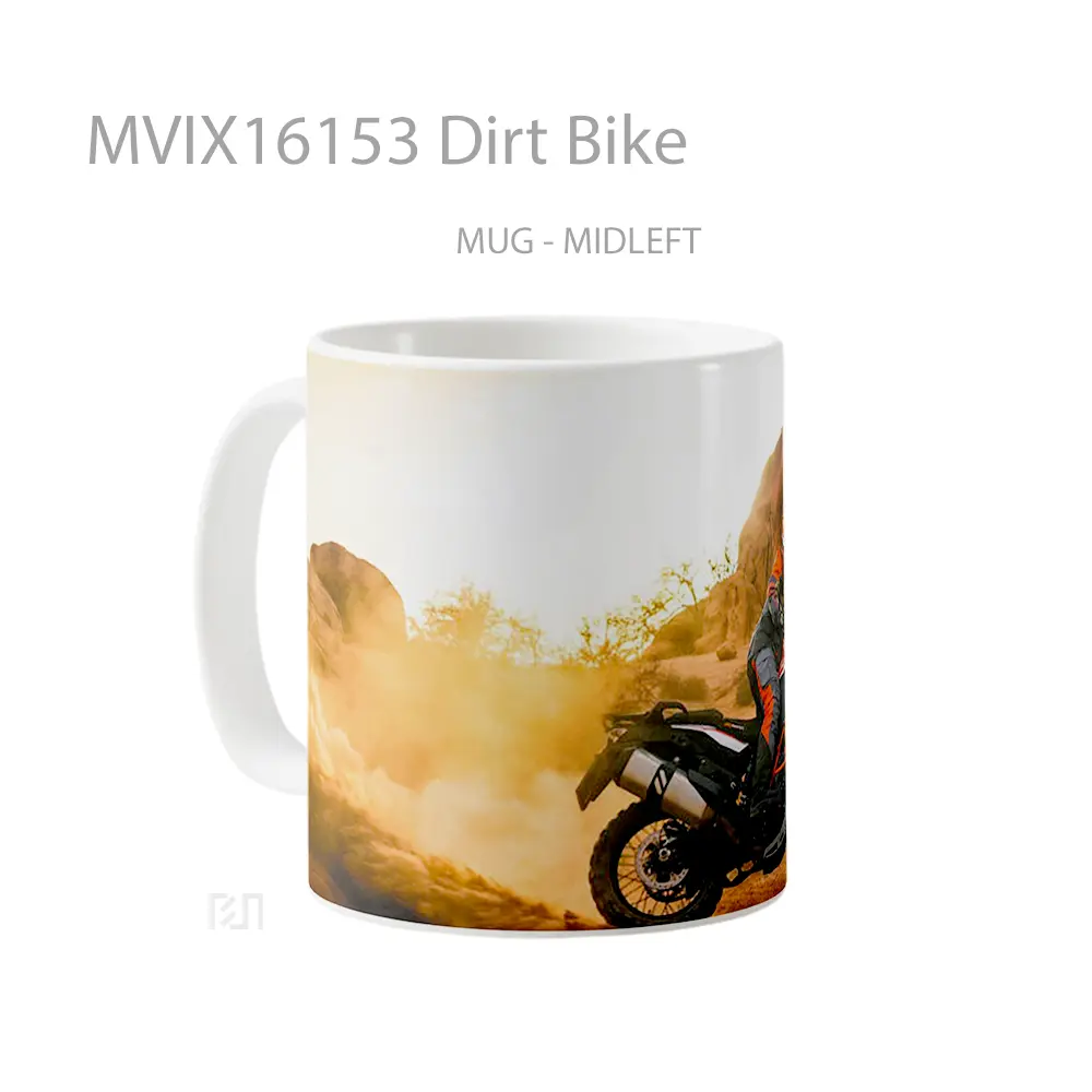 Mug Dirt Bike Full Wrap Lanscape - All-side / Desain