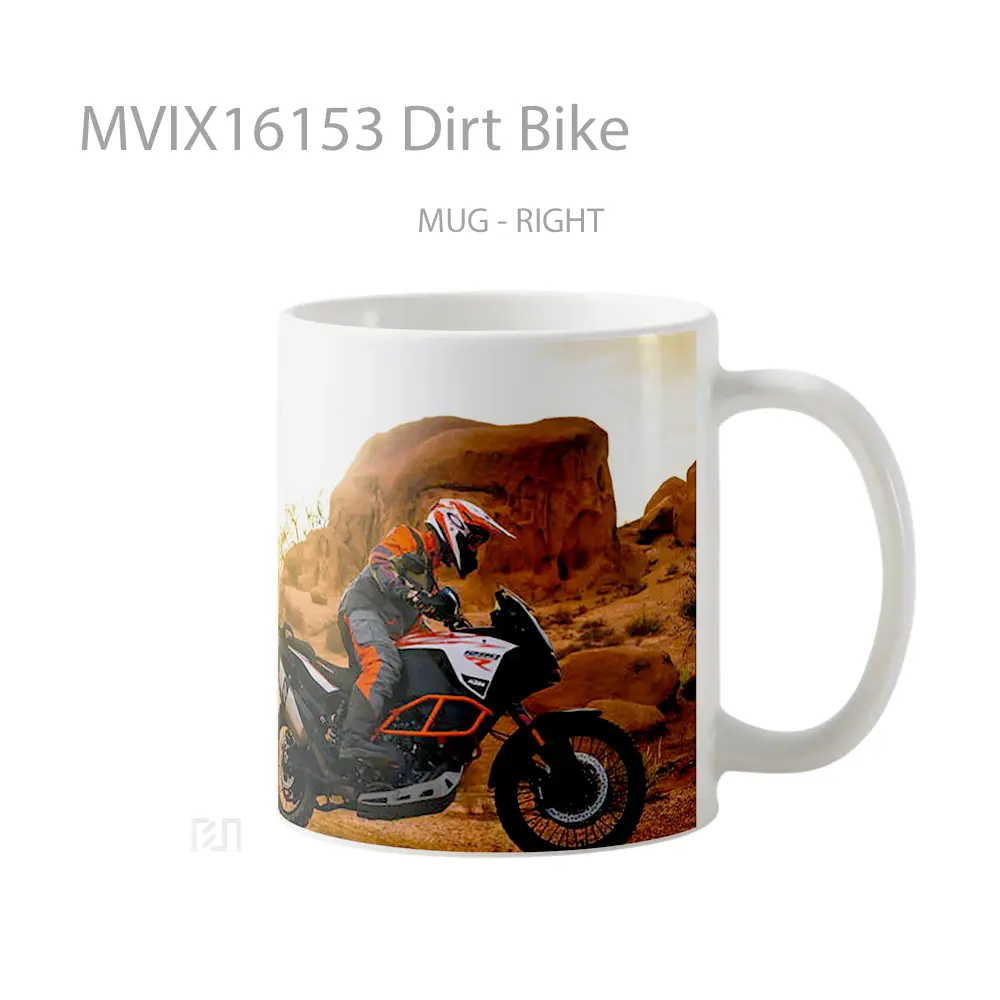 Mug Dirt Bike Full Wrap Lanscape - All-side / Desain