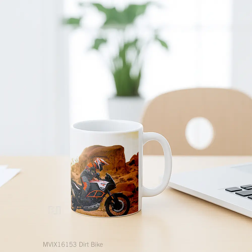 Mug Dirt Bike Full Wrap Lanscape - All-side / Desain
