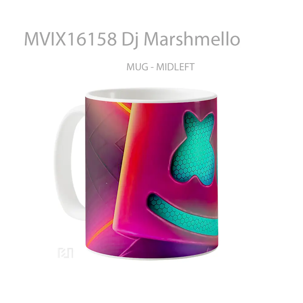 Mug Dj Marshmello Full Wrap Lanscape - All-side / Desain