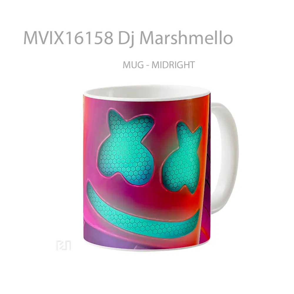 Mug Dj Marshmello Full Wrap Lanscape - All-side / Desain