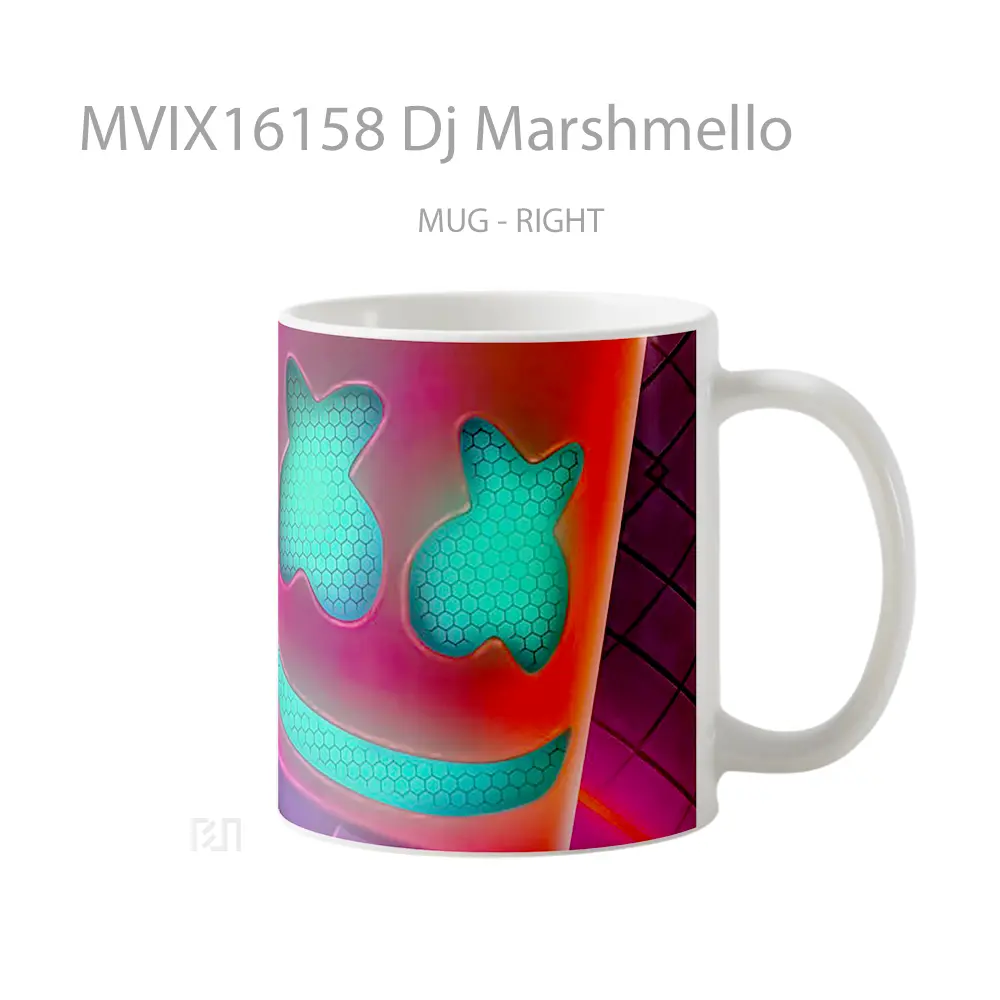 Mug Dj Marshmello Full Wrap Lanscape - All-side / Desain
