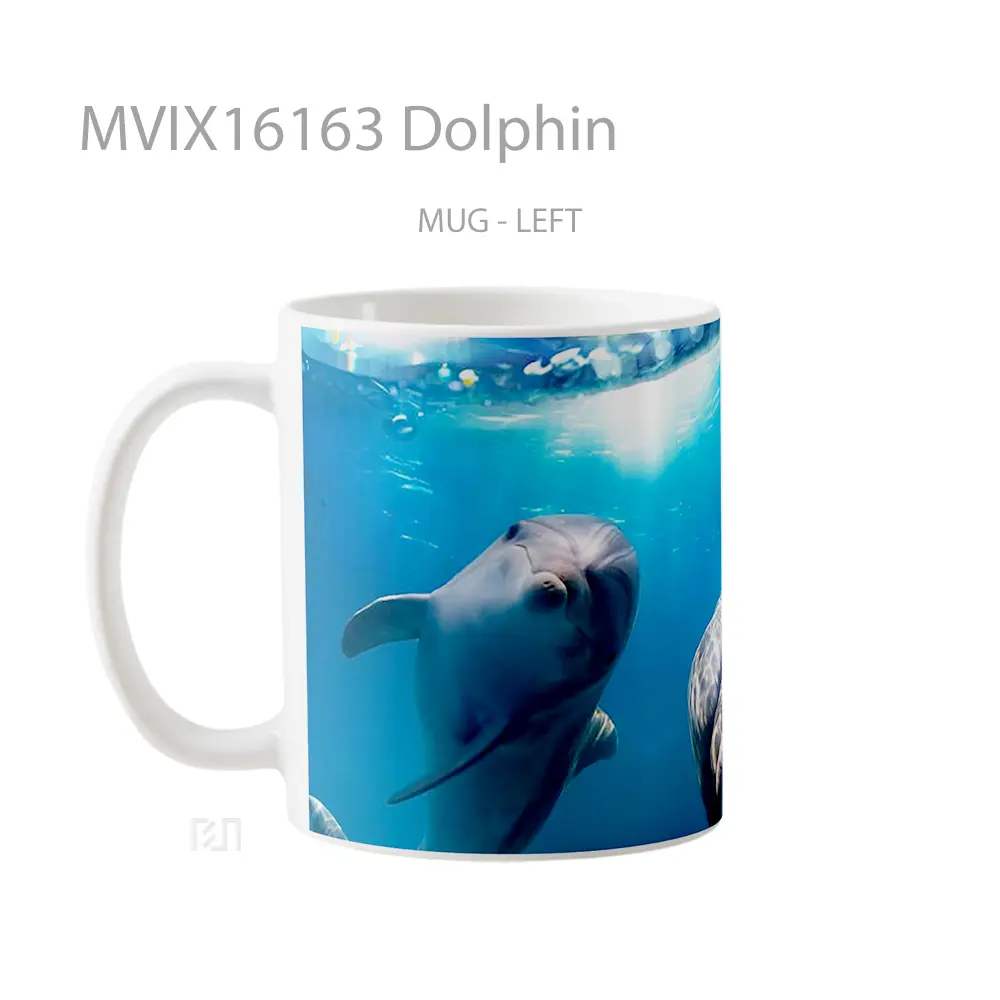 Mug Dolphin Full Wrap Lanscape - All-side / Desain