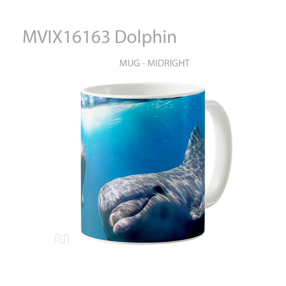 Mug Dolphin Full Wrap Lanscape - All-side / Desain