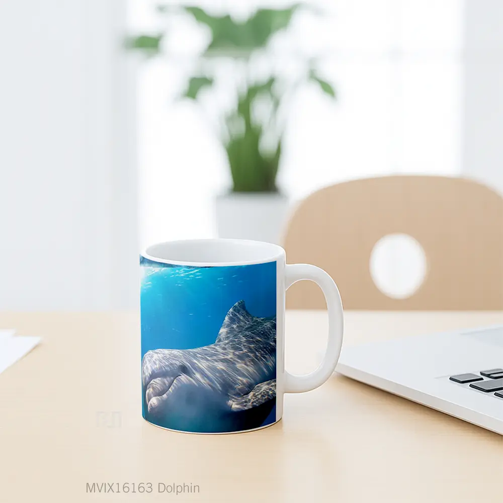 Mug Dolphin Full Wrap Lanscape - All-side / Desain