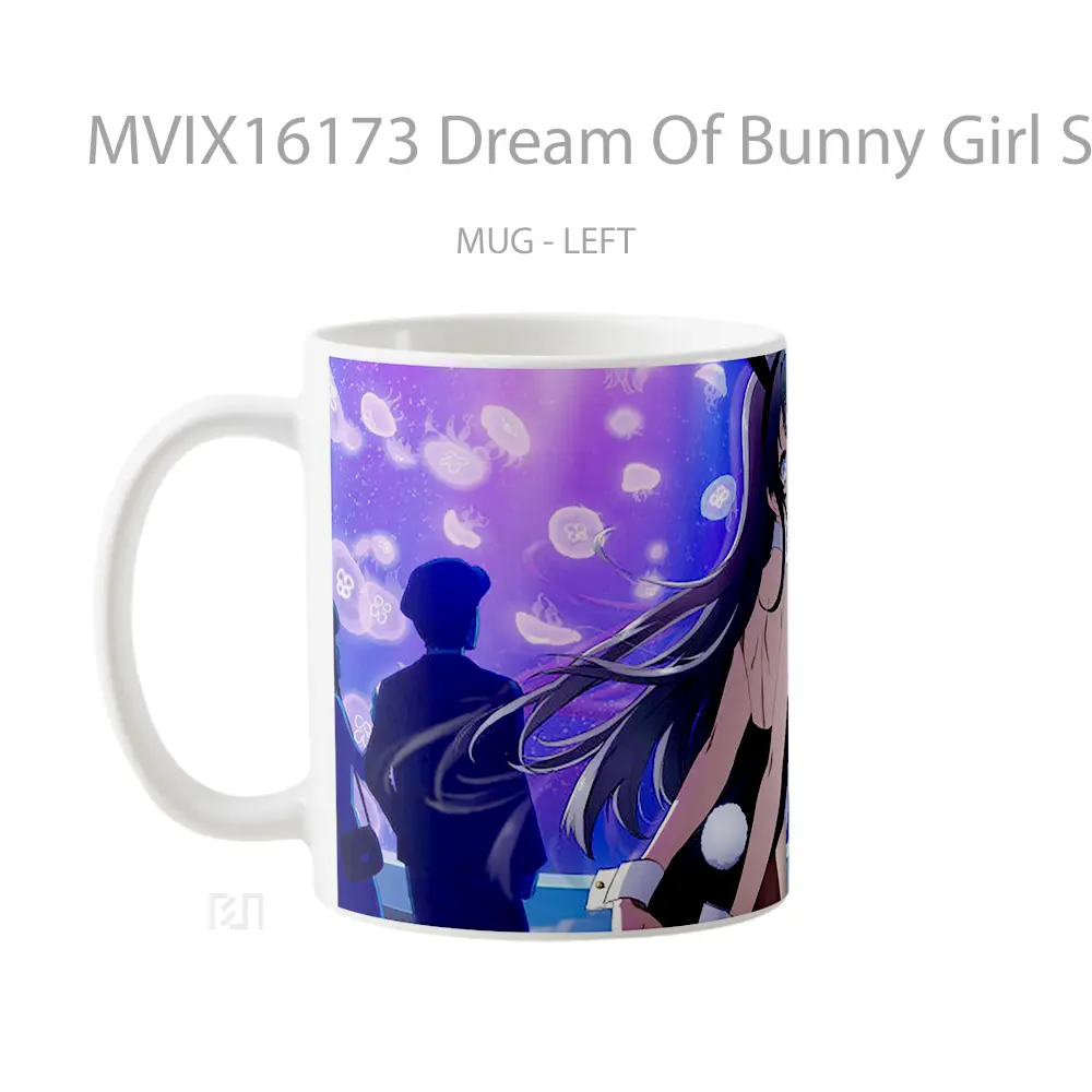 Mug Dream Of Bunny Girl Senpai Full Wrap Lanscape - All-side / Desain