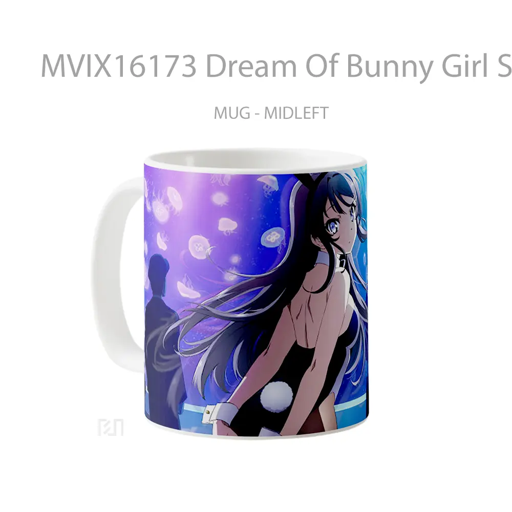 Mug Dream Of Bunny Girl Senpai Full Wrap Lanscape - All-side / Desain