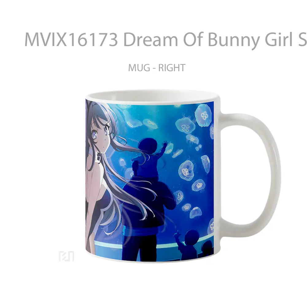 Mug Dream Of Bunny Girl Senpai Full Wrap Lanscape - All-side / Desain