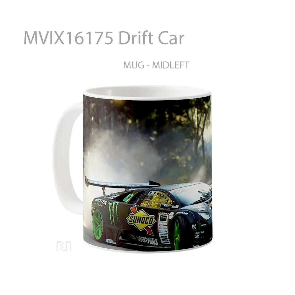 Mug Drift Car Full Wrap Lanscape - All-side / Desain