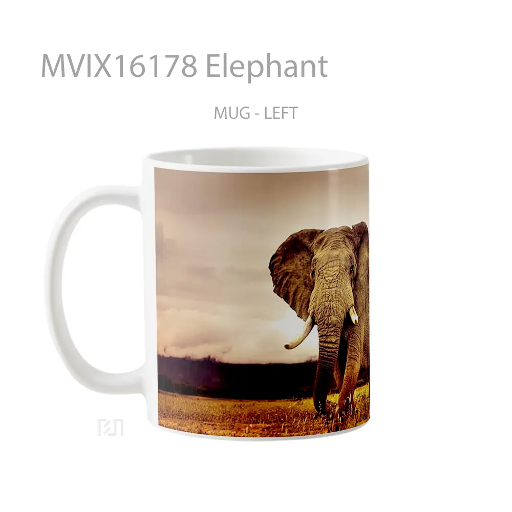 Mug Elephant Full Wrap Lanscape - All-side / Desain
