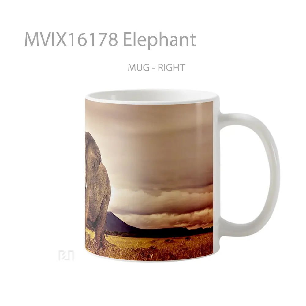 Mug Elephant Full Wrap Lanscape - All-side / Desain