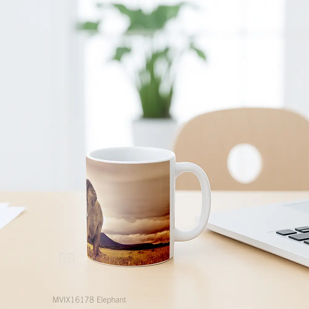 Mug Elephant Full Wrap Lanscape - All-side / Desain