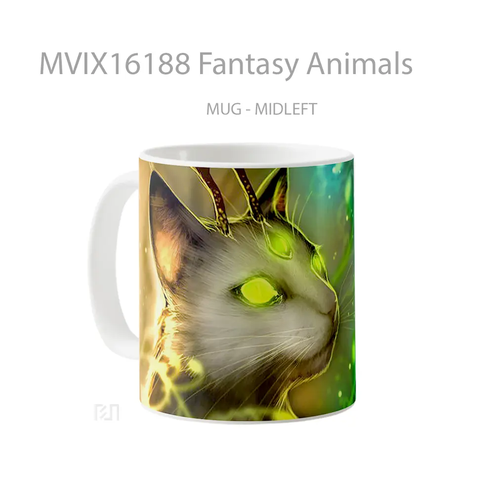 Mug Fantasy Animals Full Wrap Lanscape - All-side / Desain