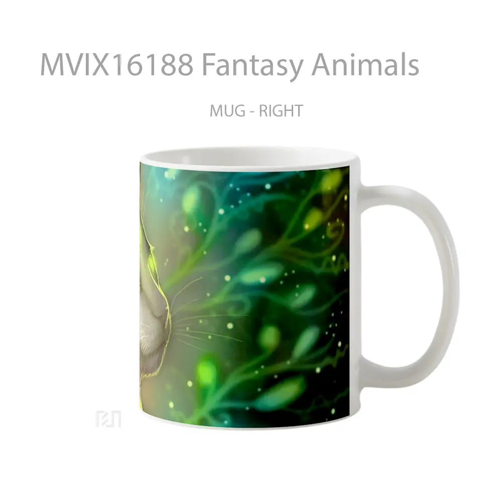 Mug Fantasy Animals Full Wrap Lanscape - All-side / Desain