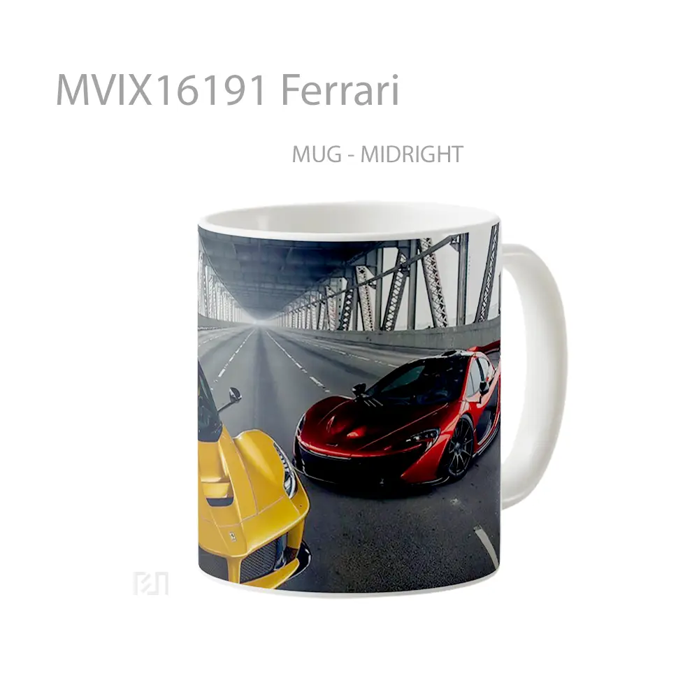 Mug Ferrari Full Wrap Lanscape - All-side / Desain