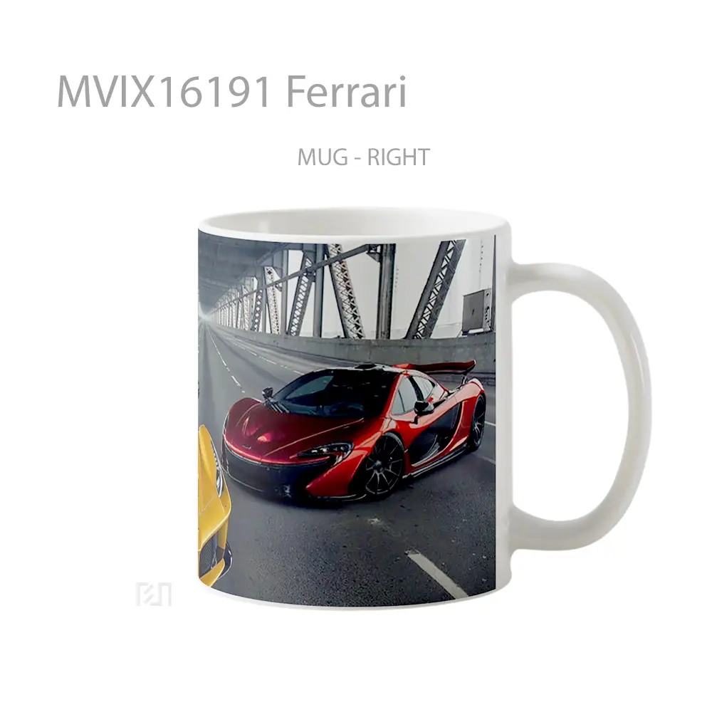 Mug Ferrari Full Wrap Lanscape - All-side / Desain