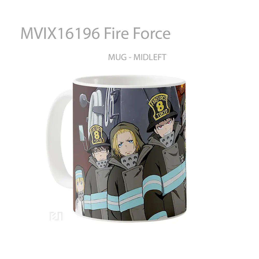 Mug Fire Force Full Wrap Lanscape - All-side / Desain