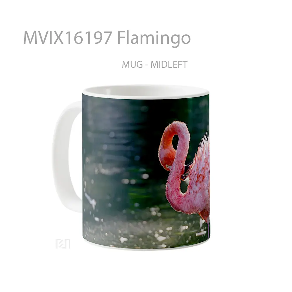 Mug Flamingo Full Wrap Lanscape - All-side / Desain