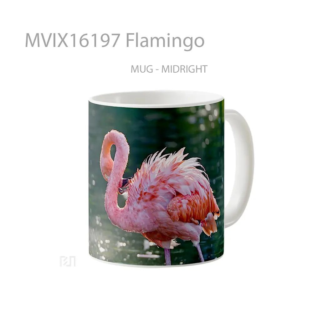 Mug Flamingo Full Wrap Lanscape - All-side / Desain