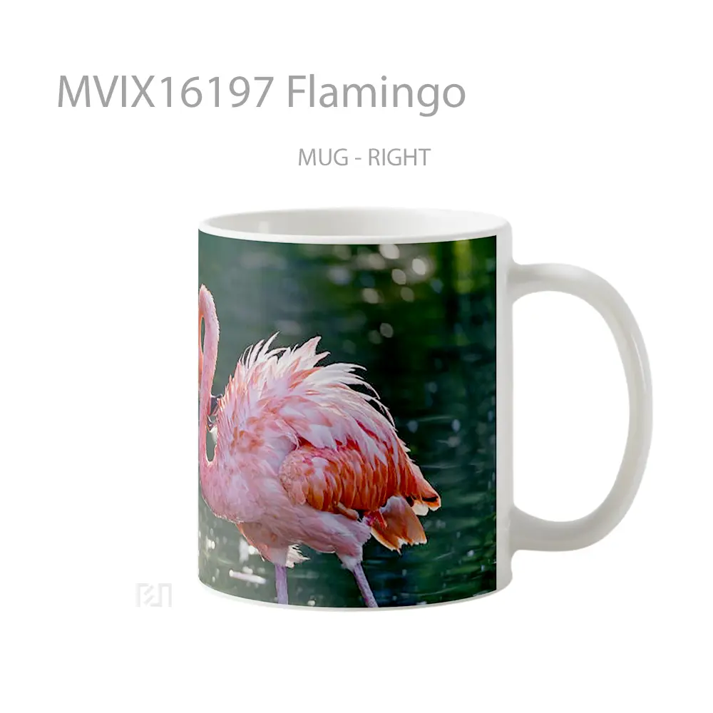 Mug Flamingo Full Wrap Lanscape - All-side / Desain