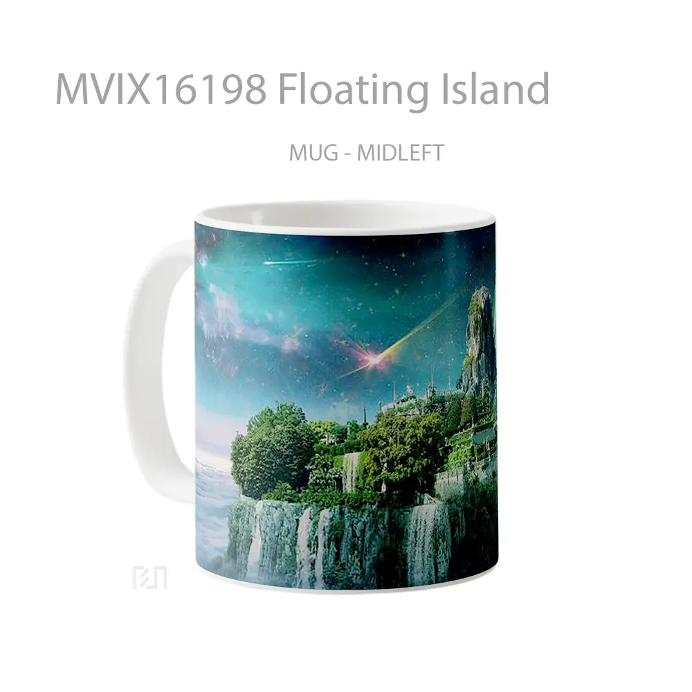 Mug Floating Island Full Wrap Lanscape - All-side / Desain