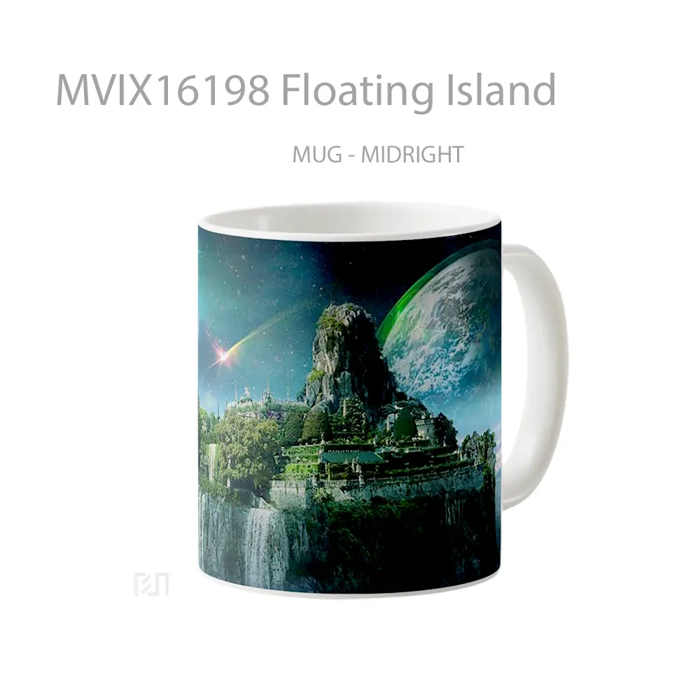 Mug Floating Island Full Wrap Lanscape - All-side / Desain