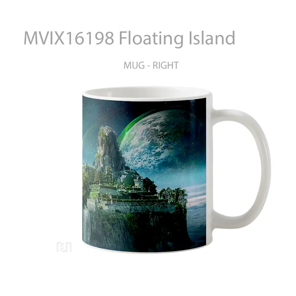 Mug Floating Island Full Wrap Lanscape - All-side / Desain