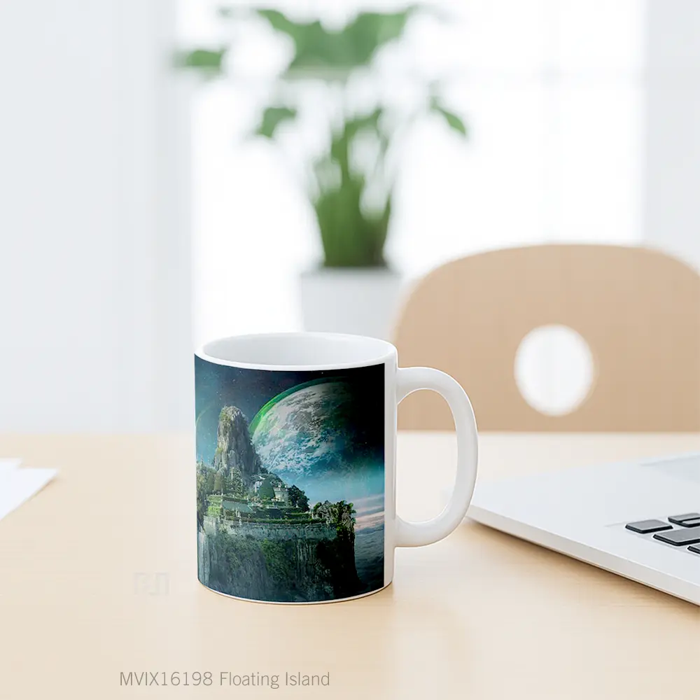 Mug Floating Island Full Wrap Lanscape - All-side / Desain