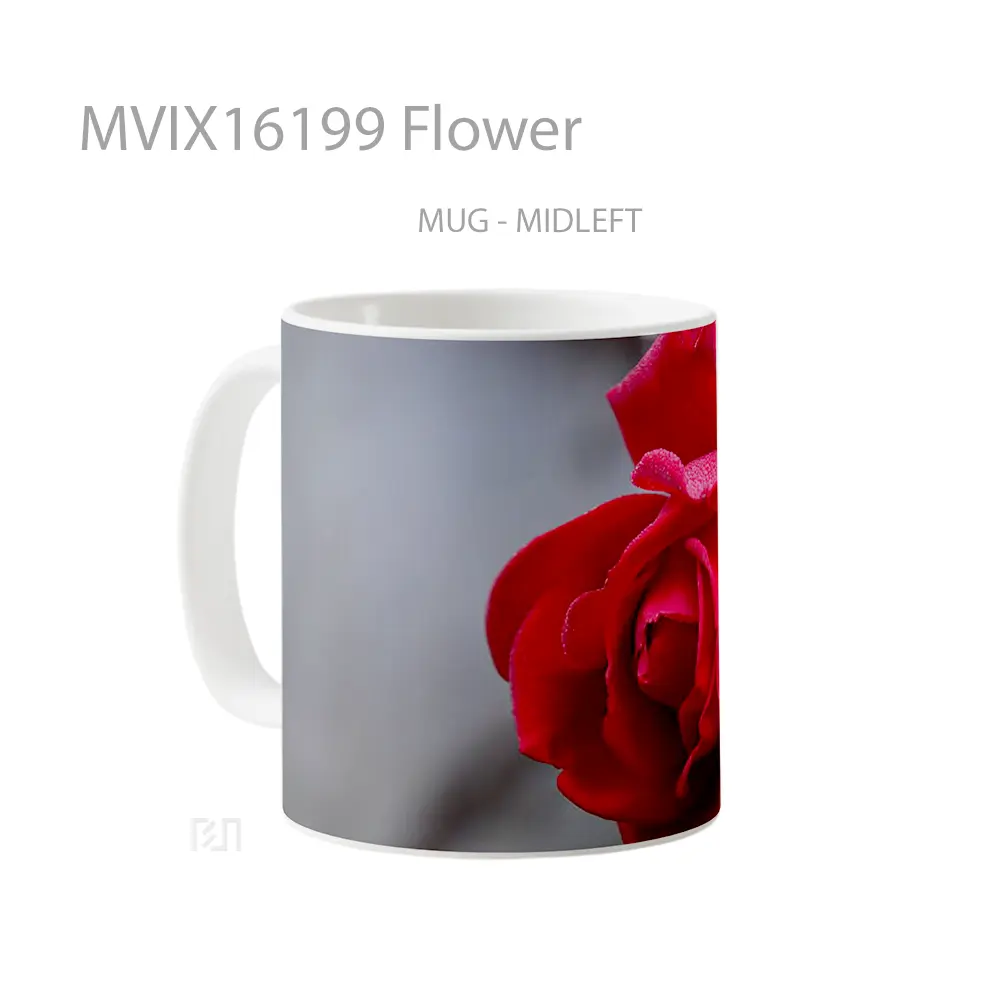 Mug Flower Full Wrap Lanscape - All-side / Desain