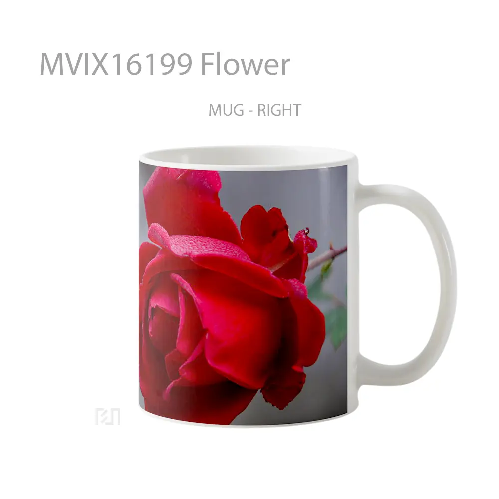 Mug Flower Full Wrap Lanscape - All-side / Desain