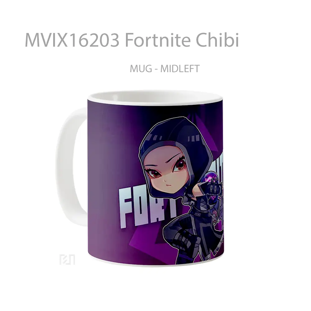 Mug Fortnite Chibi Full Wrap Lanscape - All-side / Desain