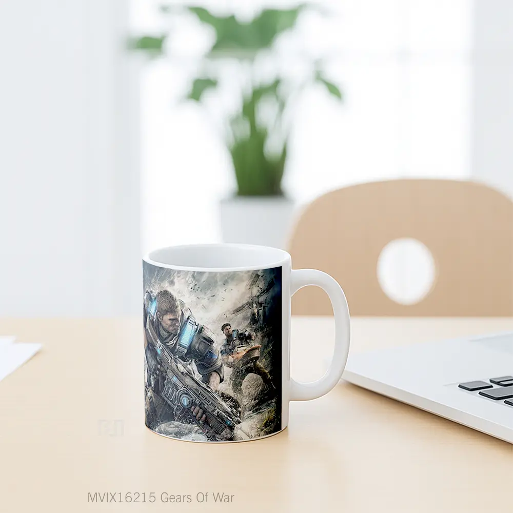 Mug Gears Of War Full Wrap Lanscape - All-side / Desain